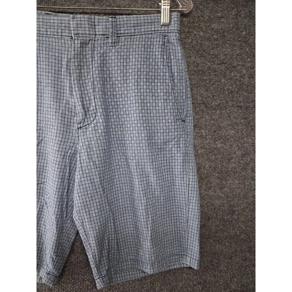 J Crew Club Shorts Mens 30 Blue Check Cotton